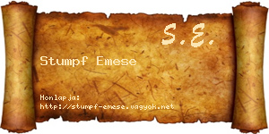 Stumpf Emese névjegykártya